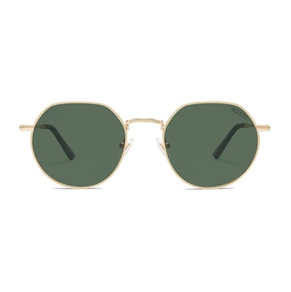 New Green Round Polygon Polarized Sunglasses for Women Men Retro Classi - Picture 2 of 4